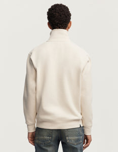 DENHAM ALDO HALF-ZIP SWEATER COTTON BLEND - Classic Fit