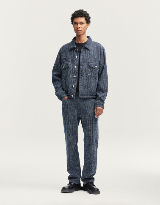 DENHAM CHESTER JACKET STRUCTURED BOUCLÉ DENIM - Boxy Fit