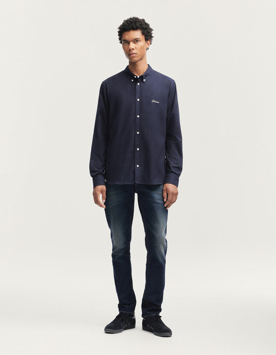 DENHAM STEFAN SHIRT PREMIUM BRUSHED COTTON - Regular Fit Navy Blue