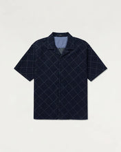 Afbeelding in Gallery-weergave laden, DENHAM BOWLING SHIRT INDIGO JACQUARD - Dark Blue