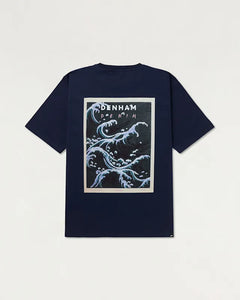 DENHAM WAVE TEE HEAVY CORE JERSEY - Medieval Blue