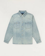 Afbeelding in Gallery-weergave laden, DENHAM BEN SHIRT VINTAGE REPAIR WORN - Mid Blue