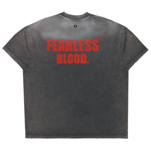 FEARLESS BLOOD LEADER CLUB TEE WASHED Dark Iron