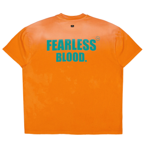 FEARLESS BLOOD LEADER CLUB TEE WASHED Fearless Orange