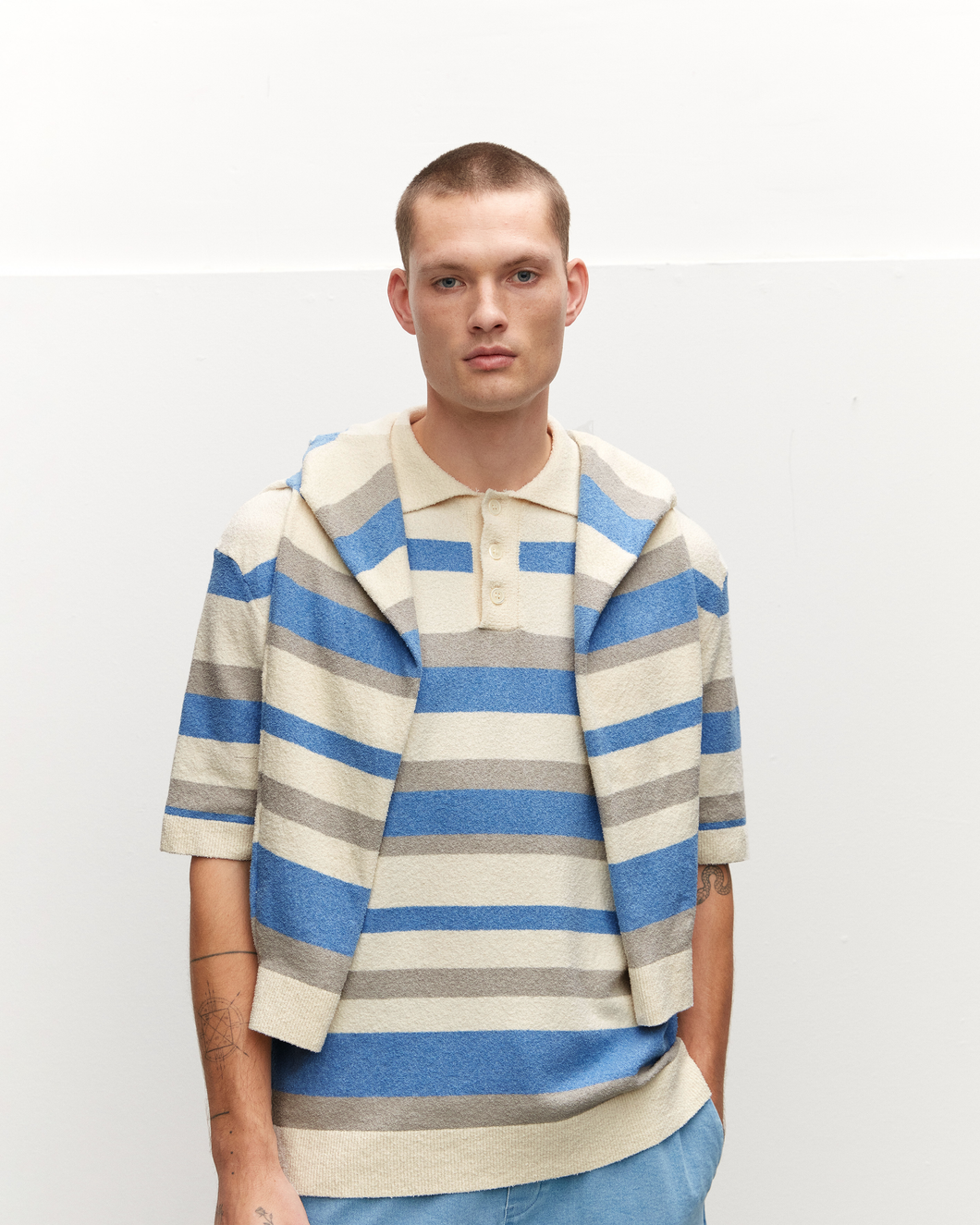 GOOD PEOPLE PSTRIPE Off White/Blue