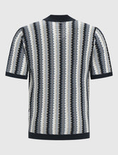 Afbeelding in Gallery-weergave laden, PURE PATH Striped Knitwear Shirt Navy