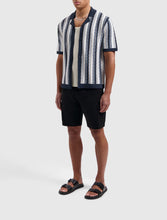 Afbeelding in Gallery-weergave laden, PURE PATH Striped Knitwear Shirt Navy