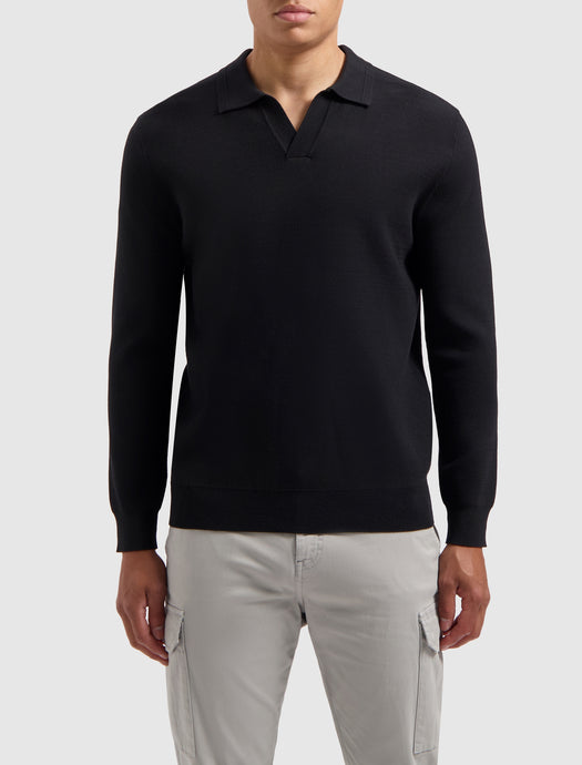 PURE PATH BUTTONLESS POLO KNITWEAR Black