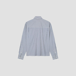 ØLÅF Stain Logo Stripe Shirt Blue Stripe