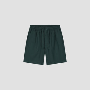 ØLÅF Linen Shorts Dark Green