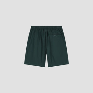 ØLÅF Linen Shorts Dark Green