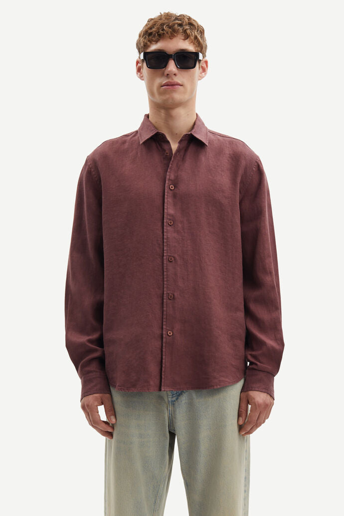 SAMSOE SAMSOE Saliam NX shirt 14329 Brown Stone