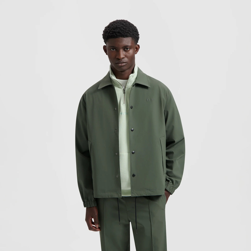 ØLÅF Bonded Ripstop Coach Jacket Grey Green