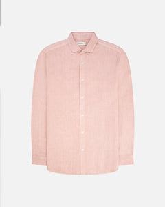 GOOD PEOPLE LINEN GARMENT DYE SHIRT Faded Pink