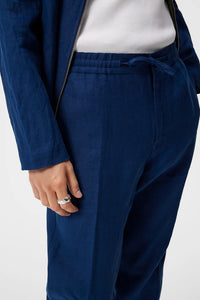 J.LINDEBERG SOREN LINEN PANTS Estate Blue