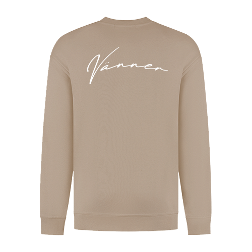 VÄNNER Handsigne Sweater Taupe